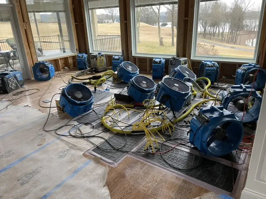 A North-Fulton Alpharetta, GA home with drying equipment set up